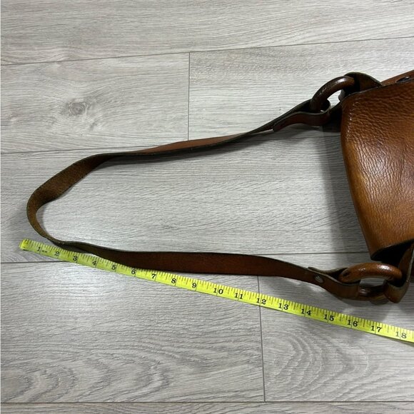 Vintage Leather Hand Tooled Western Style Saddle Shoulder Bag Purse - Picture 11 of 13